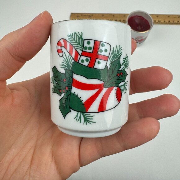 2 Vtg USED Small Christmas Santa Holiday Candles Ceramic Porcelain Holders READ - Picture 12 of 12